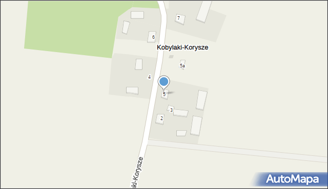 Kobylaki-Korysze, Kobylaki-Korysze, 5, mapa Kobylaki-Korysze