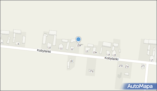 Kobylanki, Kobylanki, 12a, mapa Kobylanki