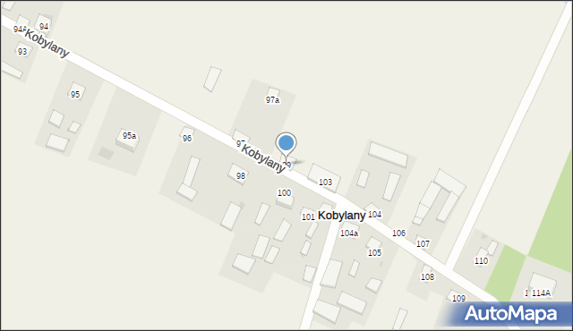 Kobylany, Kobylany, 99, mapa Kobylany