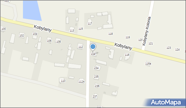 Kobylany, Kobylany, 114, mapa Kobylany