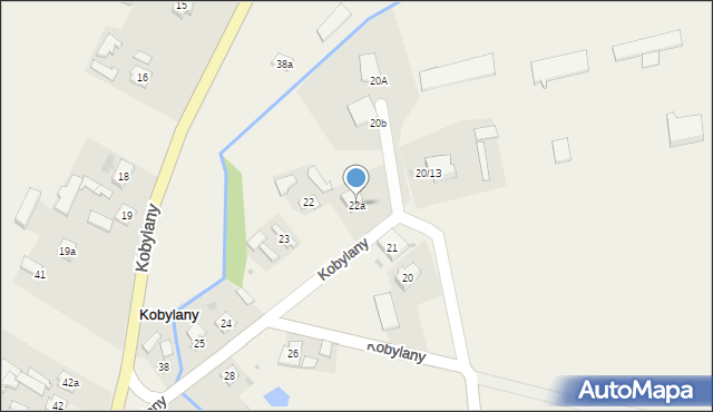 Kobylany, Kobylany, 22a, mapa Kobylany