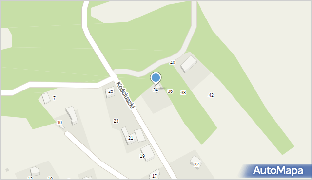 Kobylany, Kościuszki Tadeusza, gen., 34, mapa Kobylany