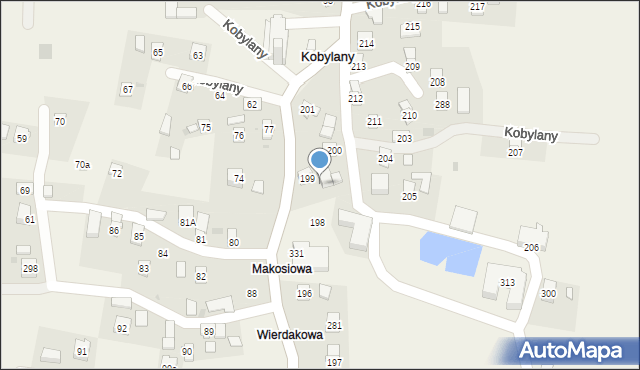 Kobylany, Kobylany, 199a, mapa Kobylany