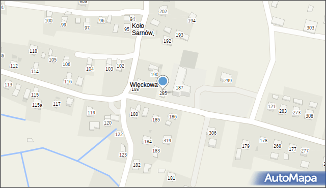 Kobylany, Kobylany, 285, mapa Kobylany