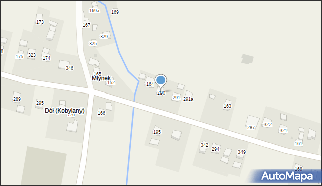 Kobylany, Kobylany, 290, mapa Kobylany