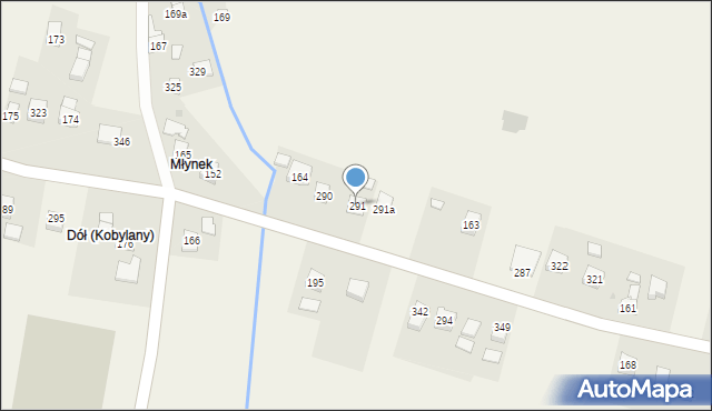 Kobylany, Kobylany, 291, mapa Kobylany