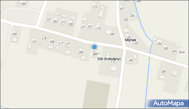Kobylany, Kobylany, 295, mapa Kobylany