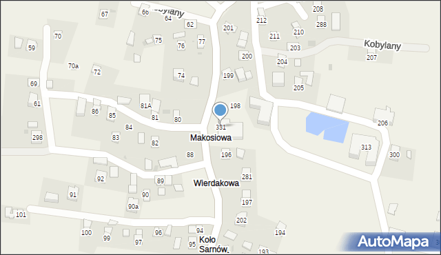 Kobylany, Kobylany, 331, mapa Kobylany