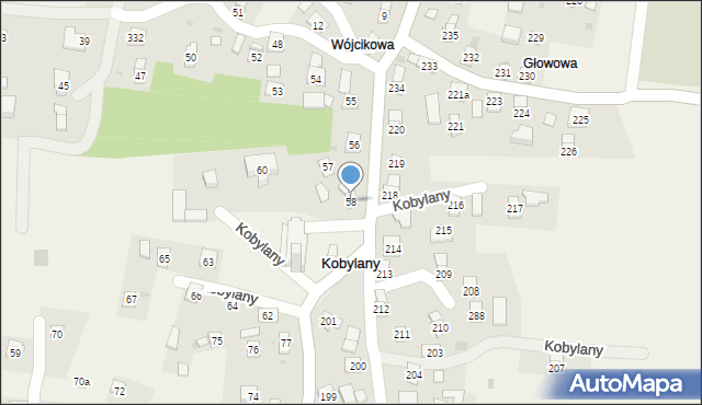 Kobylany, Kobylany, 58, mapa Kobylany