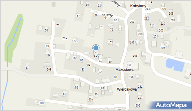Kobylany, Kobylany, 81A, mapa Kobylany
