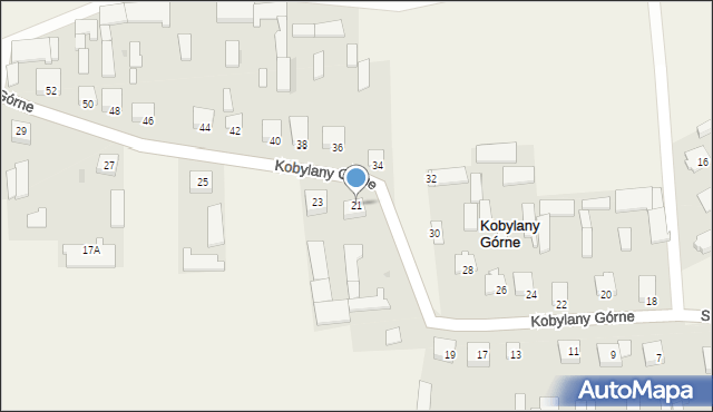 Kobylany Górne, Kobylany Górne, 21, mapa Kobylany Górne