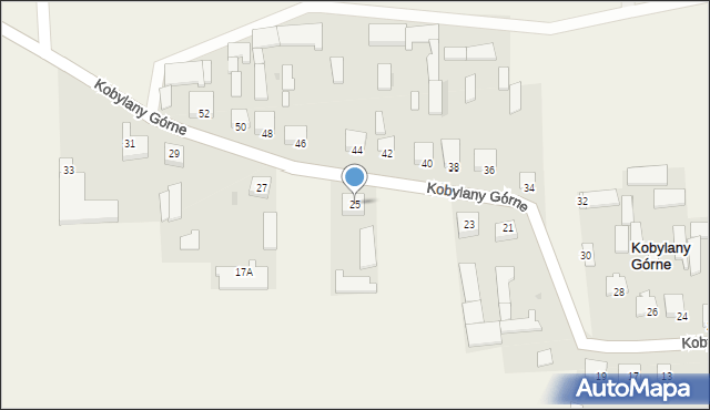 Kobylany Górne, Kobylany Górne, 25, mapa Kobylany Górne