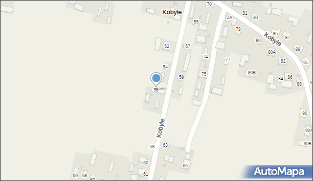 Kobyle, Kobyle, 56, mapa Kobyle