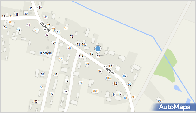 Kobyle, Kobyle, 83, mapa Kobyle