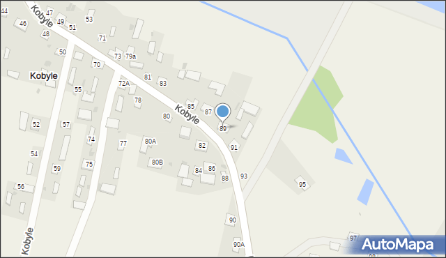 Kobyle, Kobyle, 89, mapa Kobyle