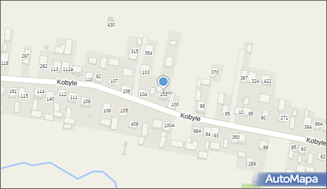 Kobyle, Kobyle, 102, mapa Kobyle