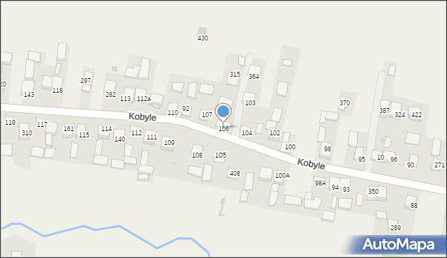 Kobyle, Kobyle, 106, mapa Kobyle