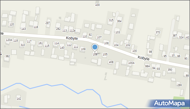 Kobyle, Kobyle, 108, mapa Kobyle