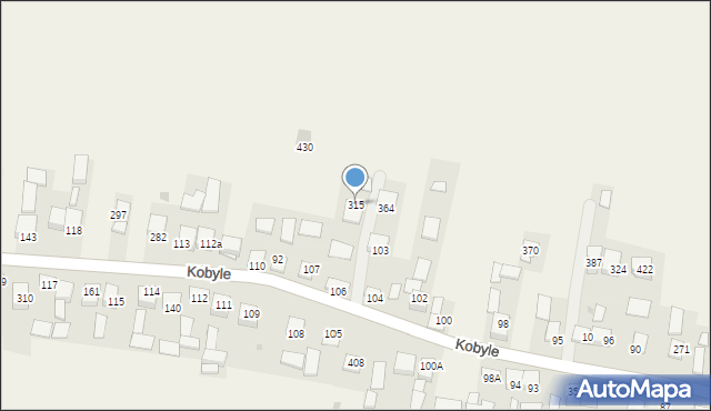 Kobyle, Kobyle, 315, mapa Kobyle