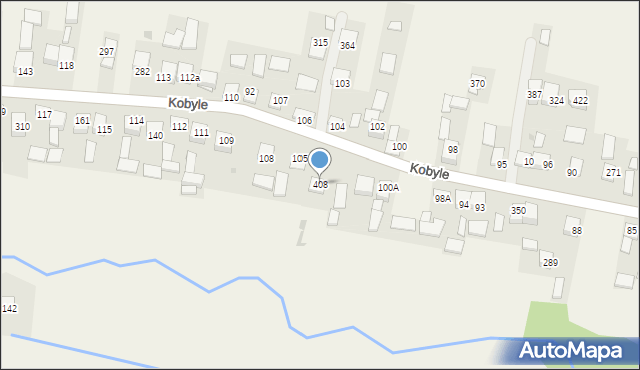 Kobyle, Kobyle, 408, mapa Kobyle