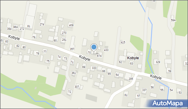 Kobyle, Kobyle, 68, mapa Kobyle