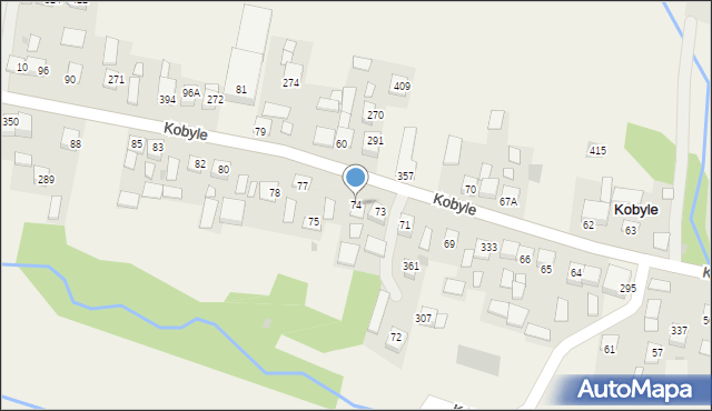 Kobyle, Kobyle, 74, mapa Kobyle