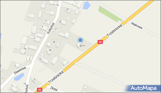 Kobylice, Kobylice, 32, mapa Kobylice