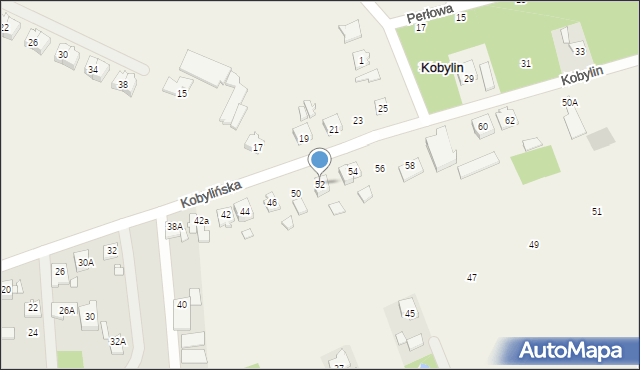 Kobylin, Kobylińska, 52, mapa Kobylin