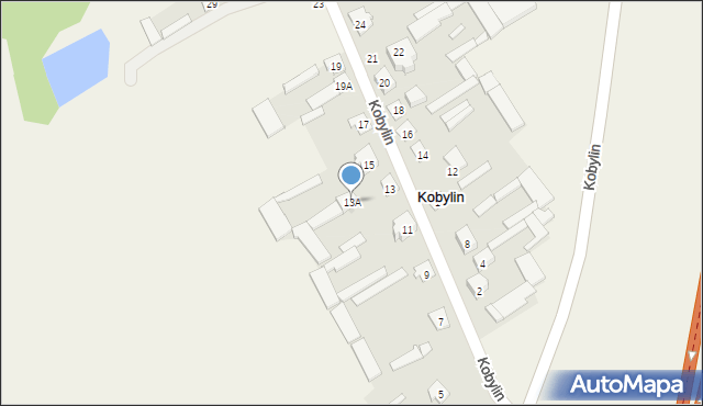 Kobylin, Kobylin, 13A, mapa Kobylin
