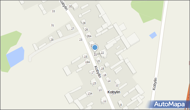 Kobylin, Kobylin, 21, mapa Kobylin