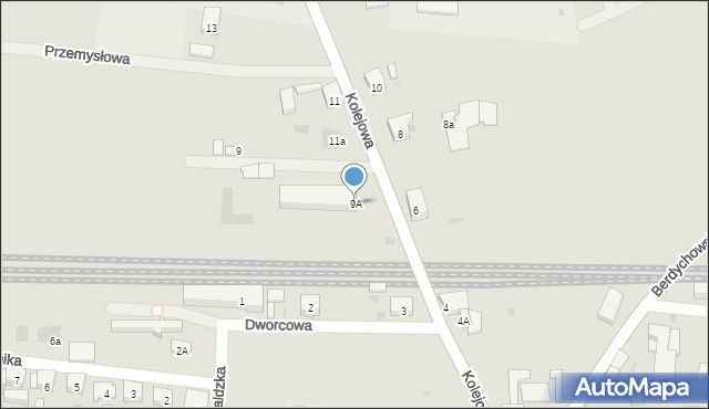 Kobylin, Kolejowa, 9A, mapa Kobylin