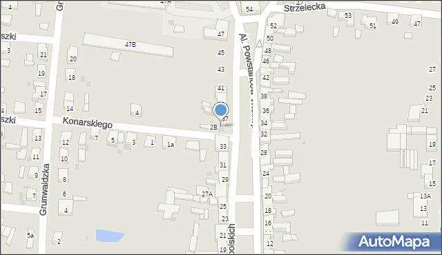 Kobylin, Konarskiego Adama, bp., 2A, mapa Kobylin