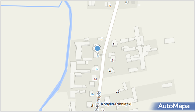 Kobylin-Pieniążki, Kobylin-Pieniążki, 10, mapa Kobylin-Pieniążki