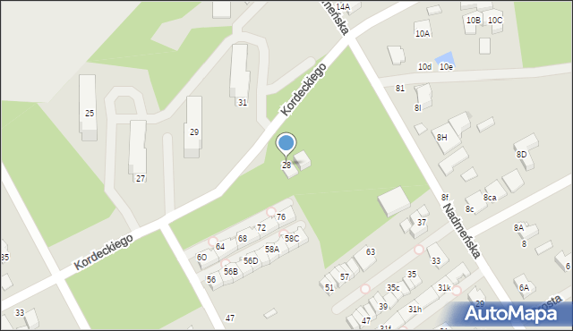 Kobyłka, Kordeckiego Augustyna, ks., 28, mapa Kobyłka