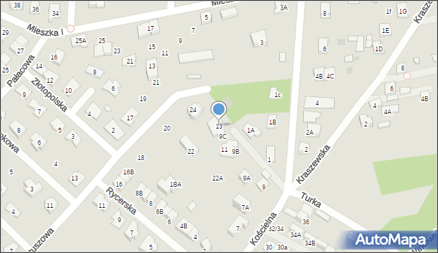 Kobyłka, Kościelna, 13, mapa Kobyłka