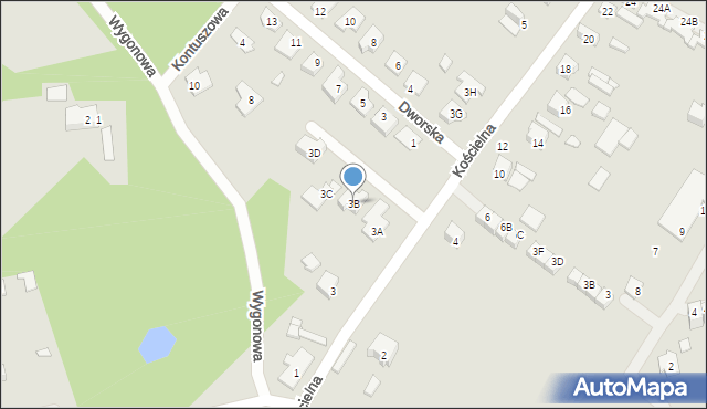 Kobyłka, Kościelna, 3B, mapa Kobyłka