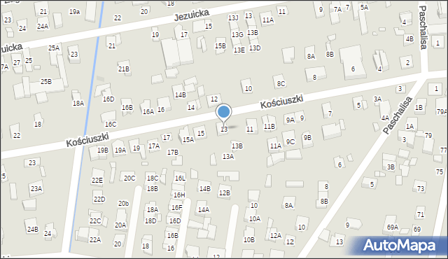 Kobyłka, Kościuszki Tadeusza, gen., 13, mapa Kobyłka