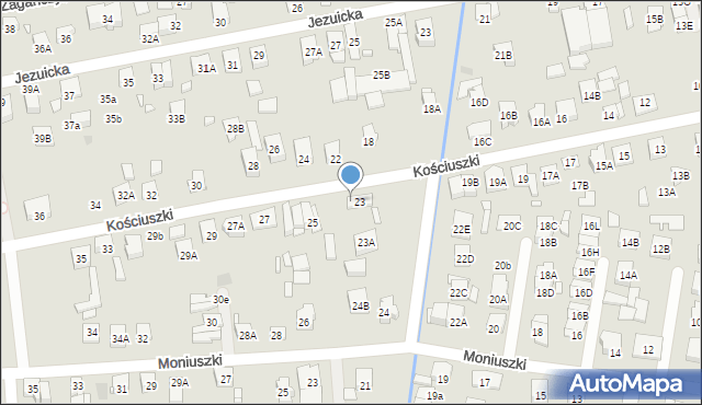 Kobyłka, Kościuszki Tadeusza, gen., 23B, mapa Kobyłka
