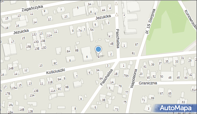 Kobyłka, Kościuszki Tadeusza, gen., 4, mapa Kobyłka