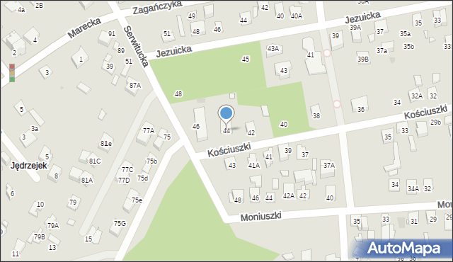 Kobyłka, Kościuszki Tadeusza, gen., 44, mapa Kobyłka