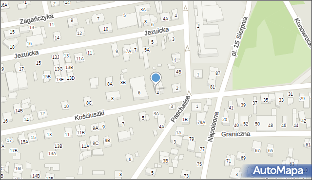 Kobyłka, Kościuszki Tadeusza, gen., 4B, mapa Kobyłka