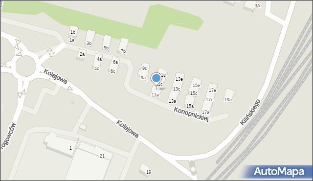 Kobylnica, Konopnickiej Marii, 11b, mapa Kobylnica