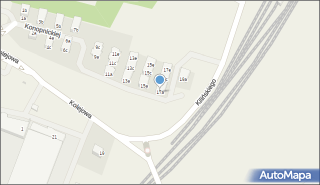 Kobylnica, Konopnickiej Marii, 17a, mapa Kobylnica