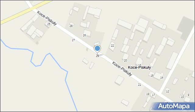 Koce-Piskuły, Koce-Piskuły, 29, mapa Koce-Piskuły