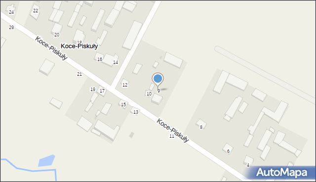 Koce-Piskuły, Koce-Piskuły, 9, mapa Koce-Piskuły