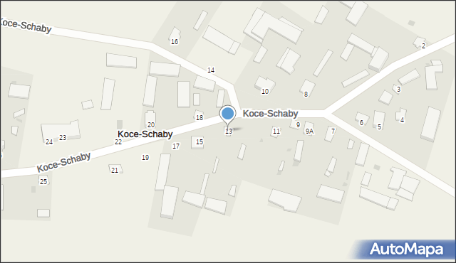 Koce-Schaby, Koce-Schaby, 13, mapa Koce-Schaby