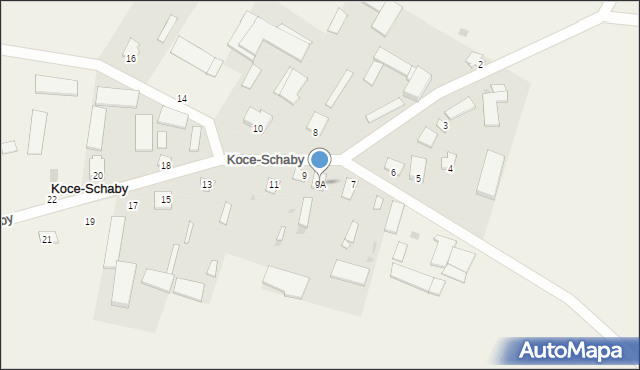 Koce-Schaby, Koce-Schaby, 9A, mapa Koce-Schaby