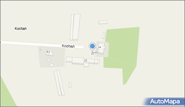 Kochań, Kochań, 12, mapa Kochań
