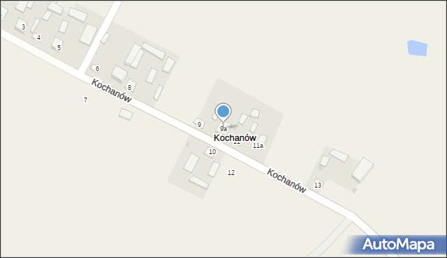 Kochanów, Kochanów, 9a, mapa Kochanów