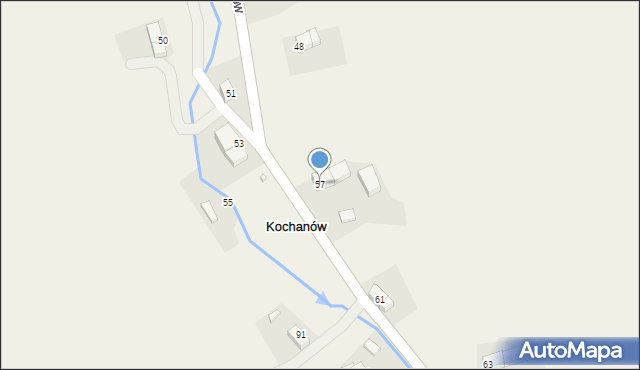 Kochanów, Kochanów, 57, mapa Kochanów